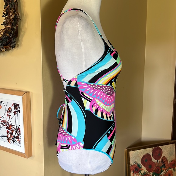 MARA HOFFMAN Size Small Colorful Phoenix Bird Sun Goddess One-Piece Swim $228 - Picture 6 of 16